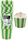 Baking Cups - Lime Green Stripes